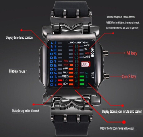 Luxury Men's Watch LED Sports Date Digital Bracelet Waterproof Quartz Wristwatch
