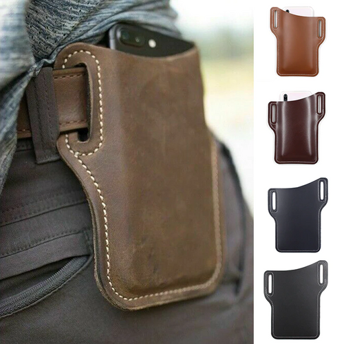 Men Cell Phone Belt Pack Bag Loop Waist Holster Pouch Case​ Leather Wallet Cover