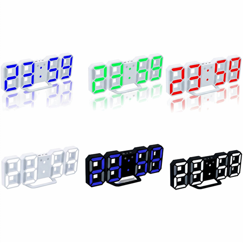 Digital 3D LED Big Wall Desk Alarm Clock Snooze 12/24 Hours Auto Brightness USB by The Perfect Part – Home & Kitchen in New condition from The Perfect Part for a low price