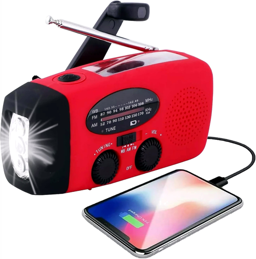 Emergency Radio Crank Solar Hand Weather 1000mAh Power Bank Charger Flash Light by The Perfect Part – Electronics in New condition from The Perfect Part for a low price
