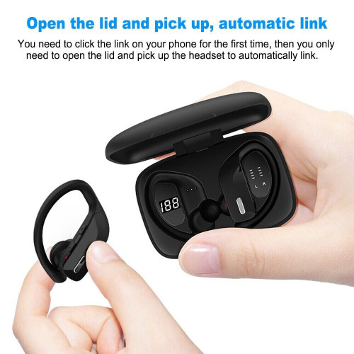 Bluetooth Headset TWS 5.0 Wireless Earphones Earbuds Headphones Stereo Ear Hook