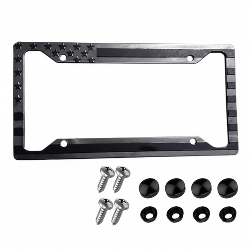 1X Black 3D USA American Flag License Plate Frame Holder Auto Car Tag Decal ABS by The Perfect Part – Auto & Tools in New condition from The Perfect Part for a low price
