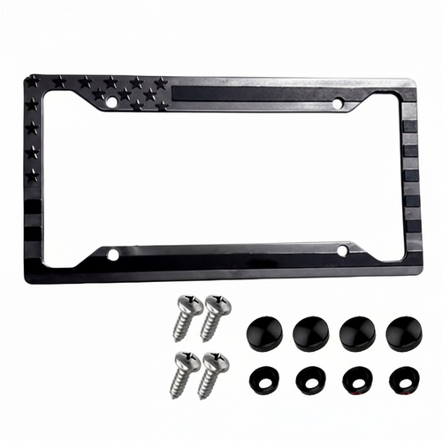 1X Black 3D USA American Flag License Plate Frame Holder Auto Car Tag Decal ABS by The Perfect Part – Auto & Tools in New condition from The Perfect Part for a low price