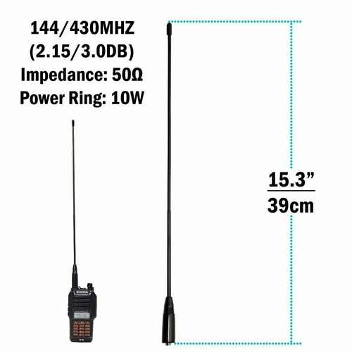 2-Pack For Baofeng UV5R UV-82 144/430MHz Dual Band Antenna NA771 SMA Female 10W
