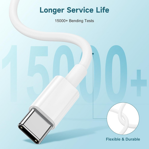 3 Pack 6FT USB-C to USB-C Cable Fast Charge Type C Charging Cord Rapid Charger