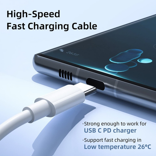 3 Pack 6FT USB-C to USB-C Cable Fast Charge Type C Charging Cord Rapid Charger