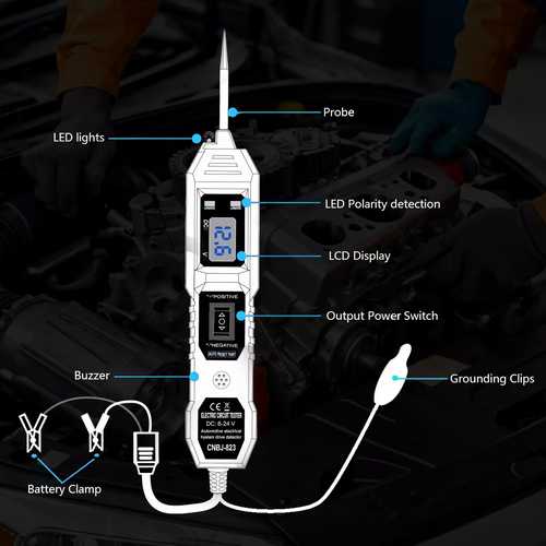 3.5-36V Digital Automotive Car Power Circuit Electrical Tester Probe Test Light