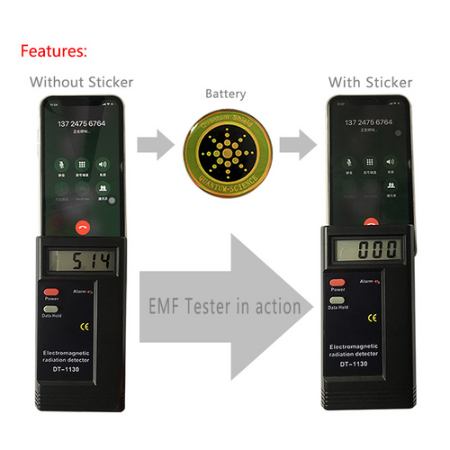 Quantum Anti Radiation Shield 5G EMF Protection - Phones Laptops - 12 Stickers