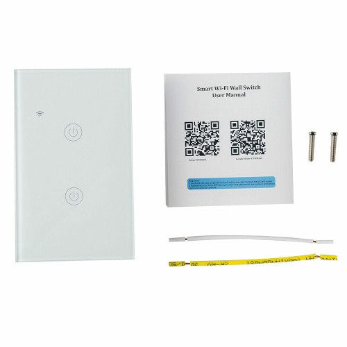 1/2/3/4 Gang WiFi Smart Wall Touch Light Switch Glass Panel For Alexa/Google APP