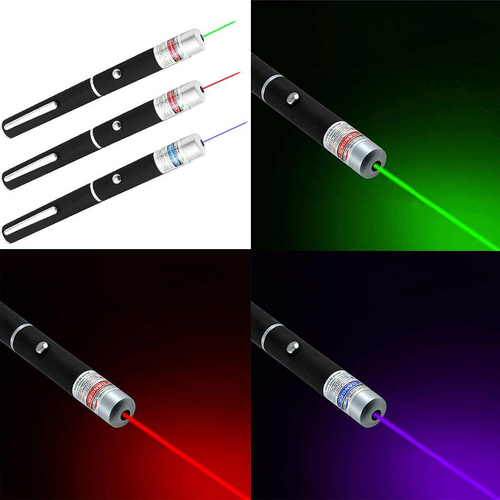 3 Packs 900Mile Laser Pointer Pen Green Blue Red Light Visible Beam Lazer