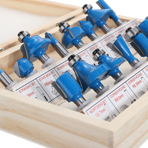 15Pcs Carbon Milling Cutter Router Bit Set Tungsten Carbide Router 1/4" Shank US