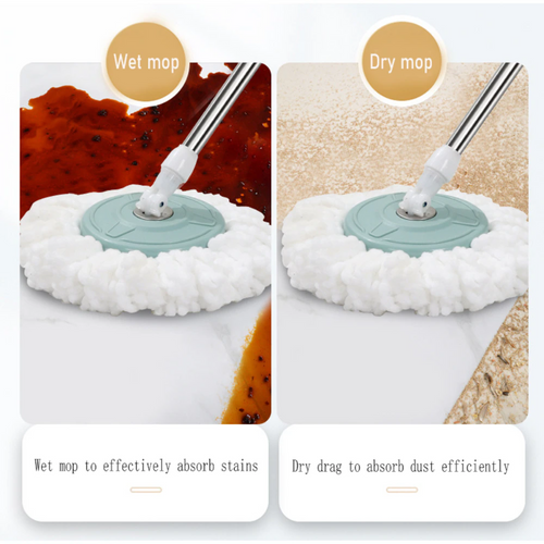 6 Pack Replacement Microfiber Mop Head Refill 360° Spin Easy Cleaning For Mop