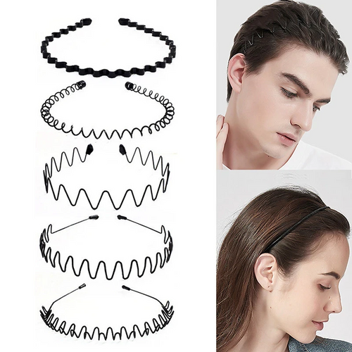 6Pcs Metal Hair Headband Wave Style Hoop Band Comb Sports Hairband Men Women US by The Perfect Part – Accessories & Fashion in New condition from The Perfect Part for a low price