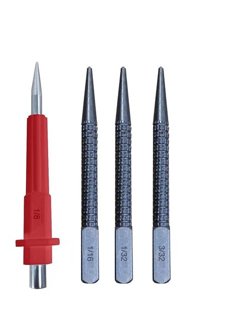 4 Piece Nail Setter & Center Punch Set 4" Wood Metal Super Impact Resistance USA by The Perfect Part – Auto & Tools in New condition from The Perfect Part for a low price