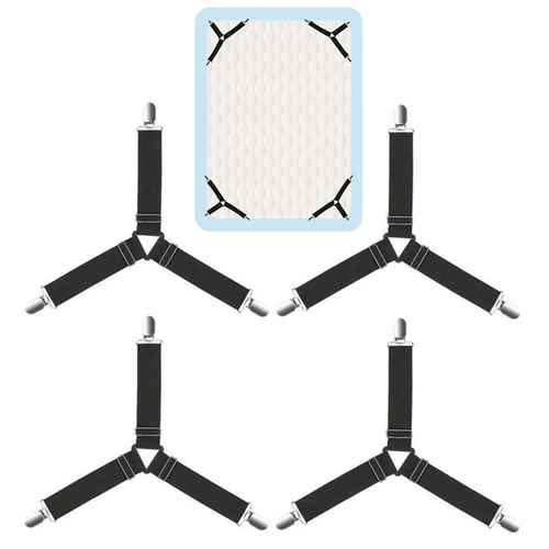 4 Bed Sheet Fasteners Adjustable Elastic Suspenders Straps Mattress Covers Clips by The Perfect Part – Decor & Clocks in New condition from The Perfect Part for a low price
