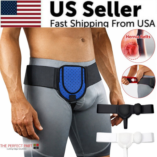 Inguinal Hernia Belt Men Post Surgery Support Truss Groin Adjustable Straps Band