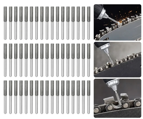 45PCS 5/32" 3/16" 7/32" Diamond Chainsaw Sharpening Bits for Dremel Rotary Tool