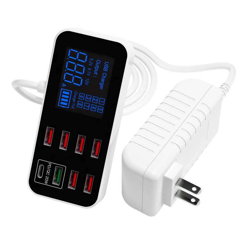 Multi USB 8-Port Fast Desktop Hub Wall Charger Charging Station Quick  Charge 3.0