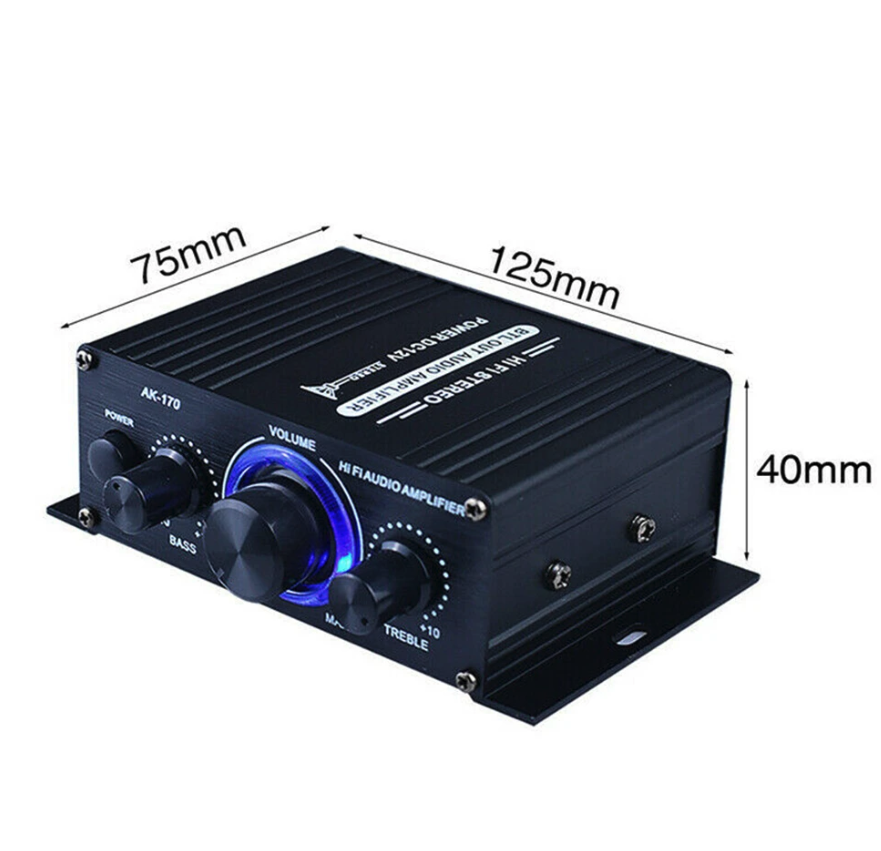 Acheter 400W 12V 3Ch caisson de basses de voiture HIFI stéréo Audio 2  haut-parleurs HiFi CD MP3 Radio voiture Audio stéréo haut-parleur de basse  amplificateur Booster