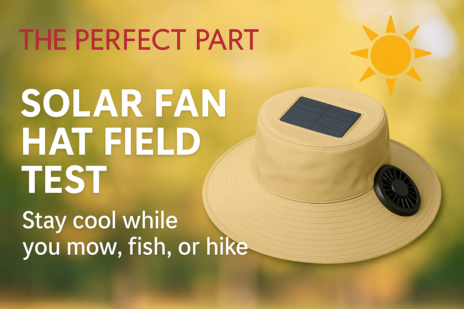Solar Fan Hat Field Test: Stay Cool While You Mow, Fish, or Hike