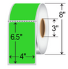 TH465-1PFG - Zebra 4" x 6.5" Fluor Green Thermal Transfer Labels