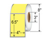 Zebra 4" x 6.5" Yellow Thermal Transfer Labels TH465-1PY