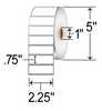 Zebra 2.25" x .75" Direct Thermal Labels DT22575-15PDT