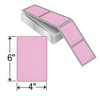 Zebra 4" x 6" Pink Thermal Transfer Labels (Fanfold) THF46-1PP