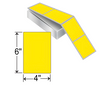 Zebra 4" x 6" Yellow Thermal Transfer Labels (Fanfold) THF46-1PY