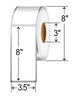 Zebra 3.5" x 8" Thermal Transfer Labels (No Perforations) TH358-1