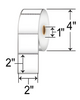 RD-2-2-735-1 - Zebra 2" x 2" Direct Thermal Labels (4" O.D.)