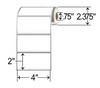 Zebra 4" x 2" Mobile Printer Labels 510636