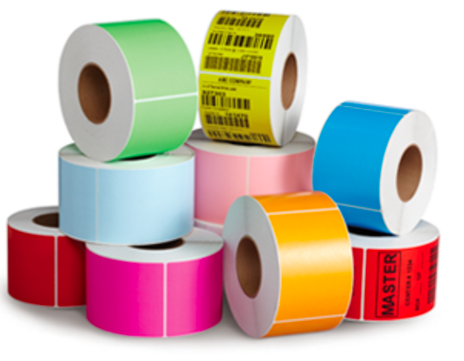 coloured thermal labels