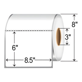 Zebra 8.50" x 6.00" Thermal Transfer Labels (220Xi4 | 220XiIII)