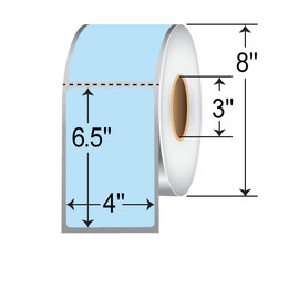 TH465-1PBL - Zebra 4" x 6.5" Blue Thermal Transfer Labels