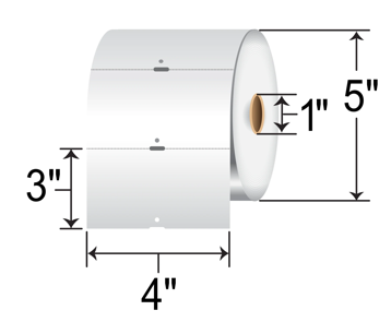 Zebra  4" x 3" Direct Thermal Tag 10010056