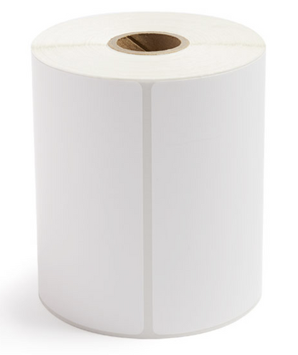 Zebra 4" x 6" Gloss White Polyester Label for Zebra Desktop Printers 18941