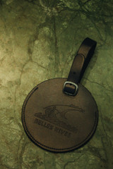 Étiquette de bagage en cuir