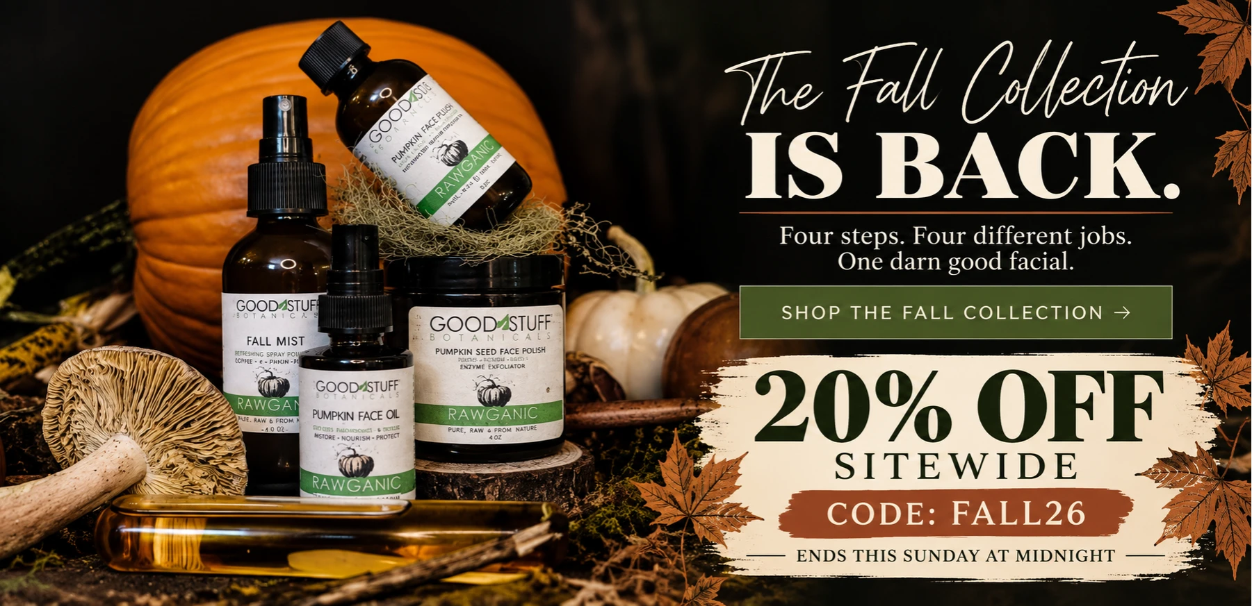 Fall skincare with organic pumpkin everything
