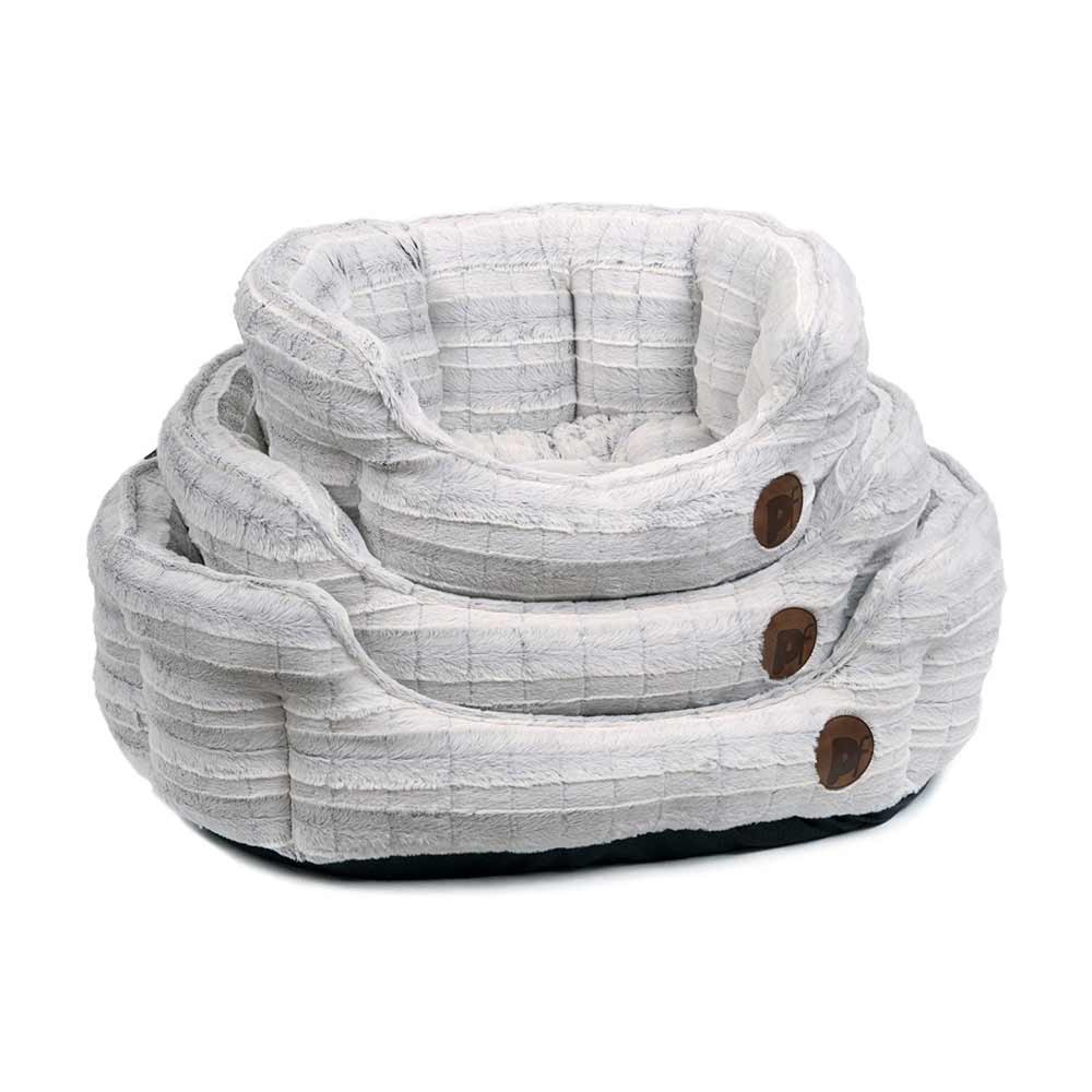 Petface White Plush Oval Dog Bed Petworlddirect