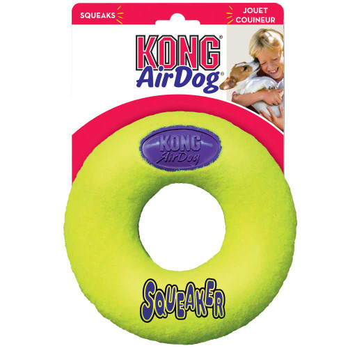 Kong Airdog Squeaker Donut Dog Fetch Toy