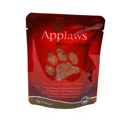 Applaws Tuna Fillet & Pacific Prawn Wet Adult Cat Food Pouch