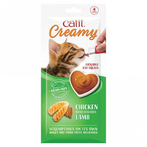 Catit Chicken and Lamb Creamy Lickable Grain Free Cat Treats