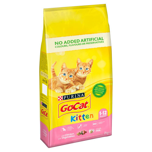 Go Cat Kitten Chicken Milk & Vegetables Dry Cat Food - 2kg