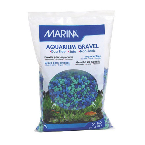 Marina Aquarium Decorative Gravel - Tri Colour Blue