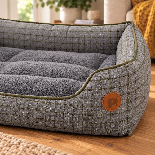 Petface Moss Green Square Dog Bed
