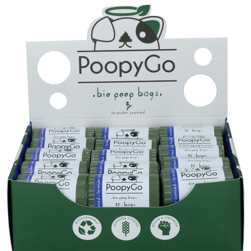 Poopy Go Eco Friendly Lavender Scented Single Roll Dog Poop Bag