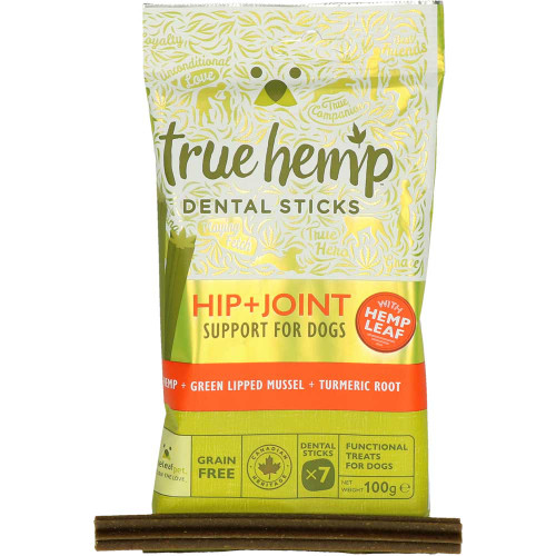 True Hemp Dental Sticks Hip & Joint Support Grain-Free Dog Treats