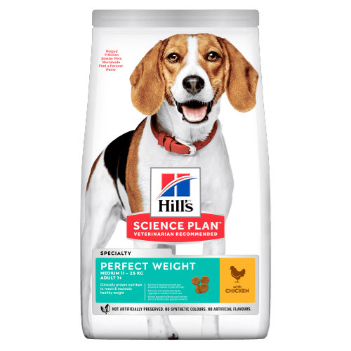 Hills Science Plan Perfect Weight Medium Breed Adult Dog Food