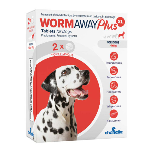 Wormaway Plus XL Tablets for Large Breed Dogs